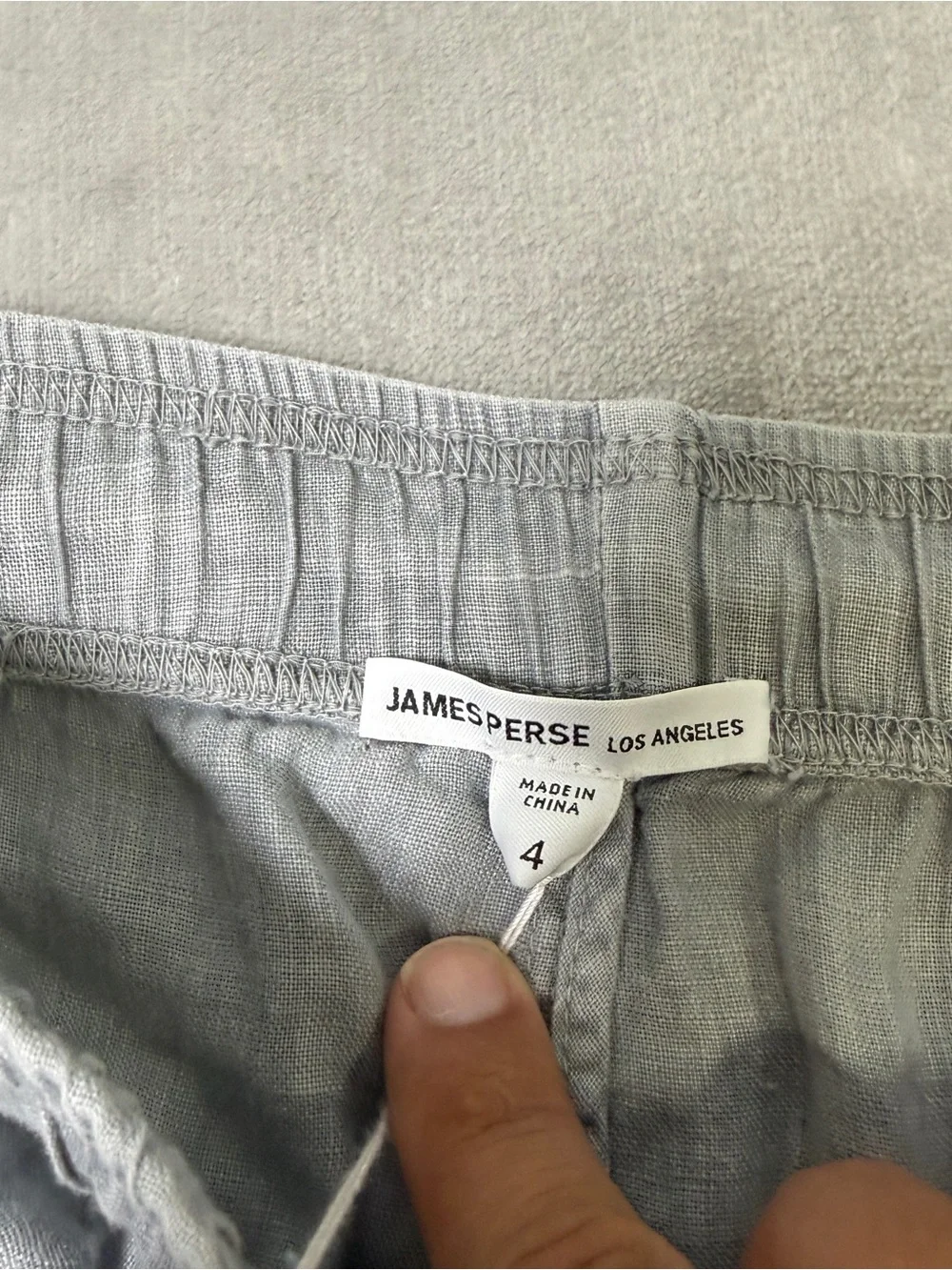 James Perse Lightweight 100% Linen Pants Grey NWT Men's 4 XL $295